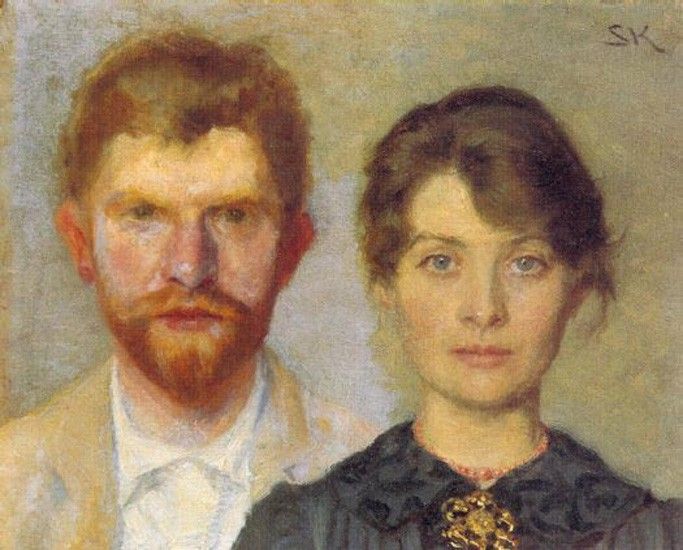 Kroyer Peder Severin Retrato del matrimonio 1890. Kroyer,  