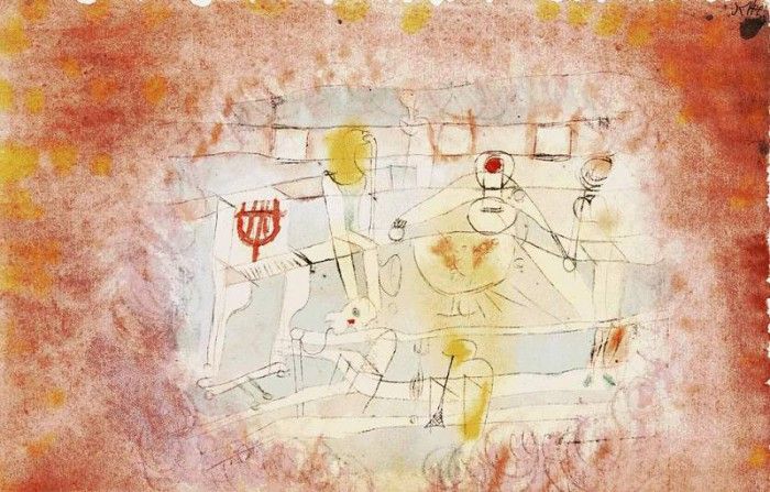 Klee Bad orchestra, 1920, Watercolor on paper, Barnes founda. , 