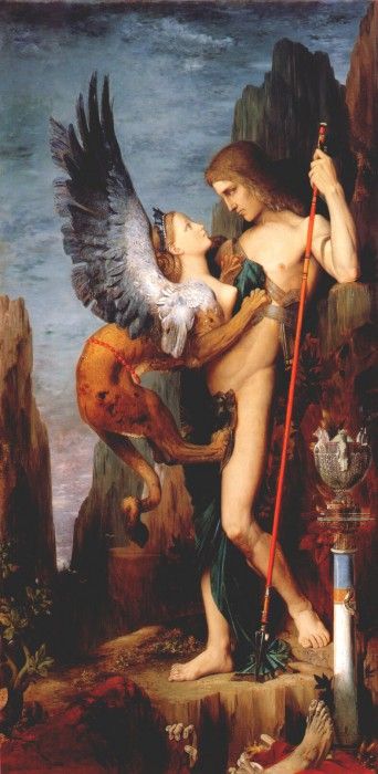moreau oedipus and the sphinx 1864.  