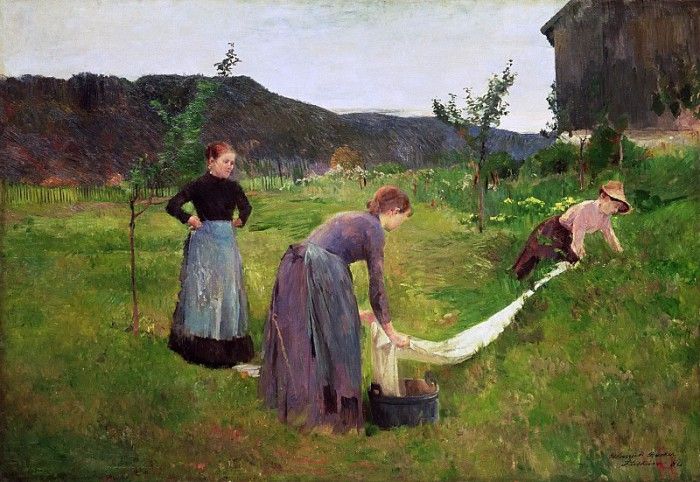 Three Ladies Washing. (1880). , 