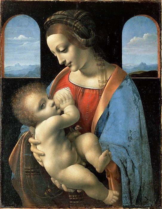 Leonardo Madonna Litta, ca 1490-91, Tempera on canvas, trans. ,  