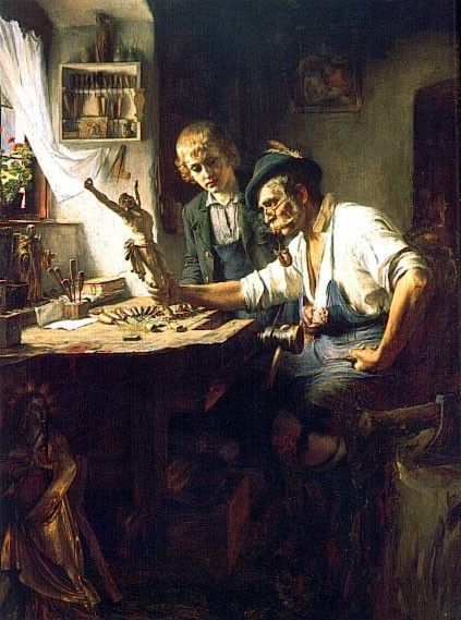 Woodcarver of Oberammergau. ,  