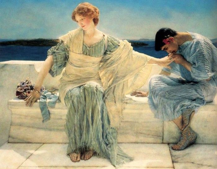 Alma-Tadema, Lawrence - Ask Me No More detail (end. - 