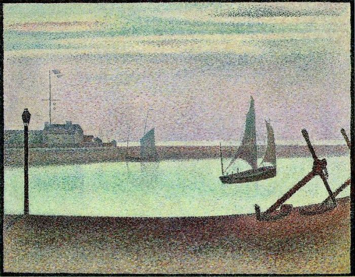 Seurat The Channel at Gravelines, Evening, 1890. , 