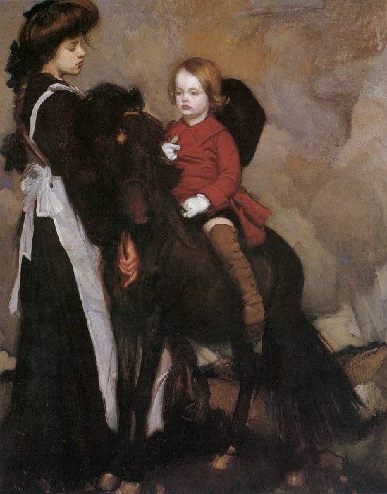 Lmabert Equestrian Portrait of a Boy. , 