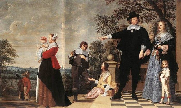 OOST Jacob van the Elder Portrait Of A Bruges Family. ,   The Elder