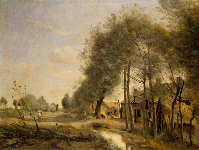 Corot The Sin-le-Noble Road near Douai, 1873, Louvre. , --