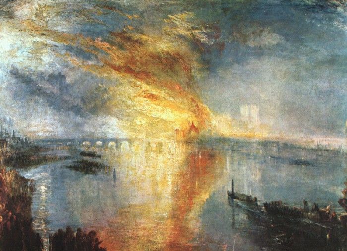 Turner Joseph The Burning of the Houses of Parliament. ,   