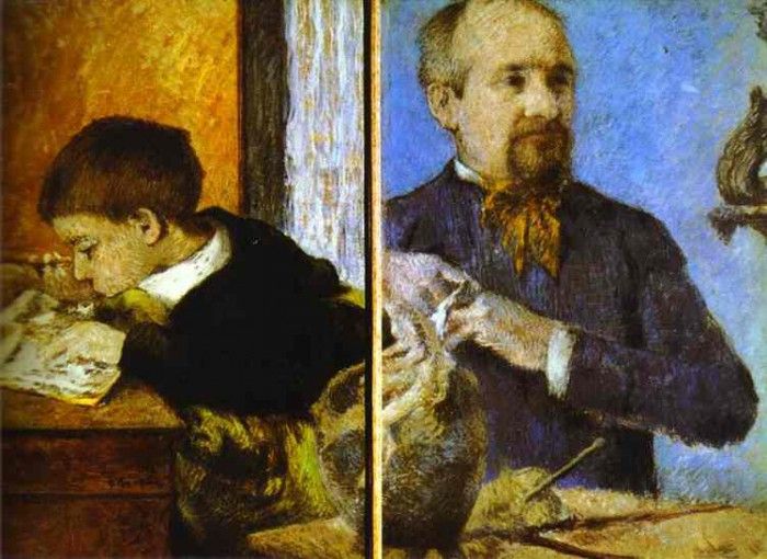 Gauguin - Aube The Sculptor And His Son. , 