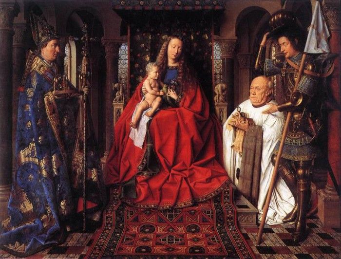 Eyck Jan van The Madonna with Canon van der Paele. ,  