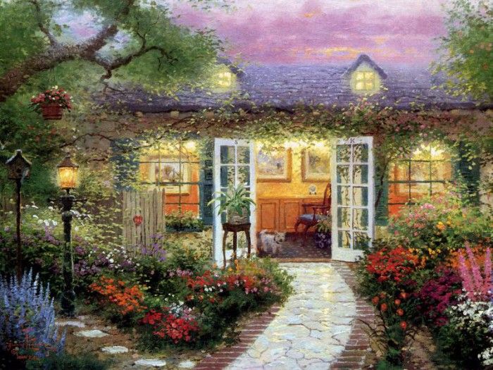 JLM-Thomas Kinkade-Studio in the Garden.  