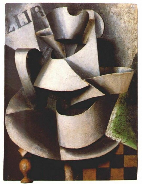 popova jug on table (plastic painting) 1915. 