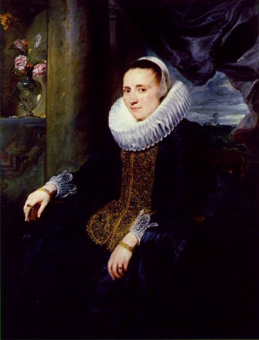 van Dyck Margareta Snyders, ca 1620, 130.7 x 99.3 cm, Frick . ,  