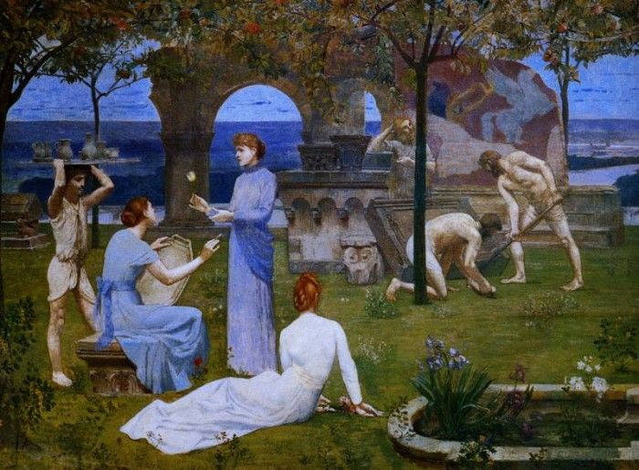 Pierre Puvis de Chavannes - Entre lart et la nature (detail-.    Da 