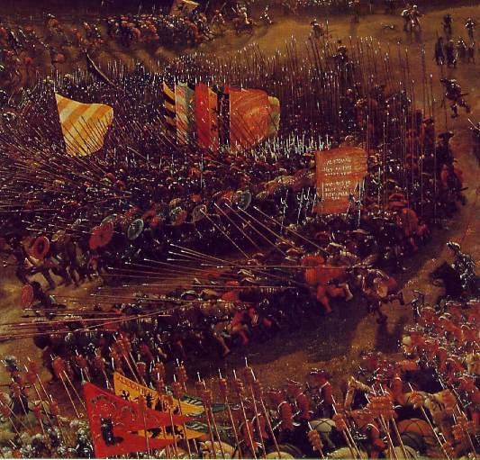 Altdorfer The battle of Issus, 1528-29, Detalj 2, Alte Pinak. , 