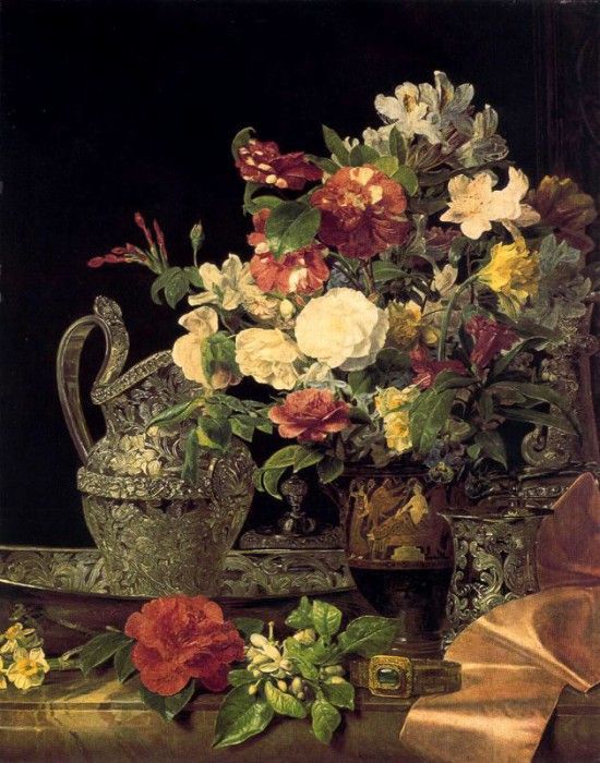 Bouquet in an Attic Bell Crater. (1840).   