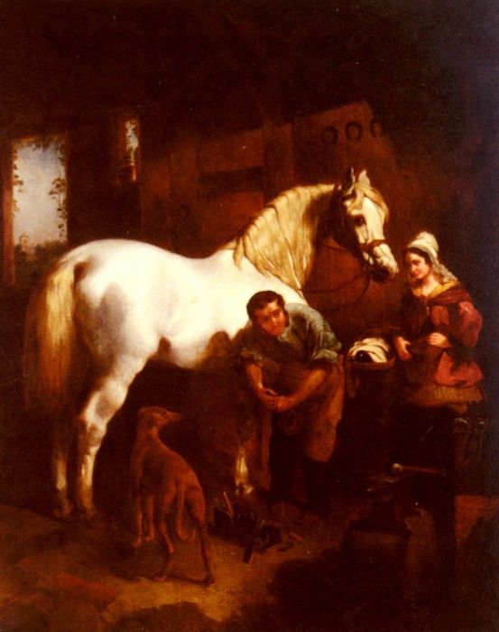 Herring John Frederick The Village Blacksmith. ,  