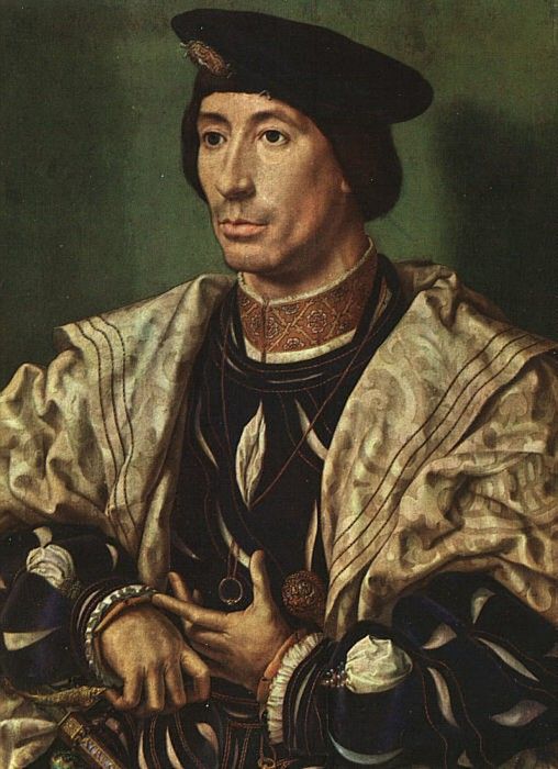 GOSSAERT Jan Portrait of Baudouin of Burgundy.   