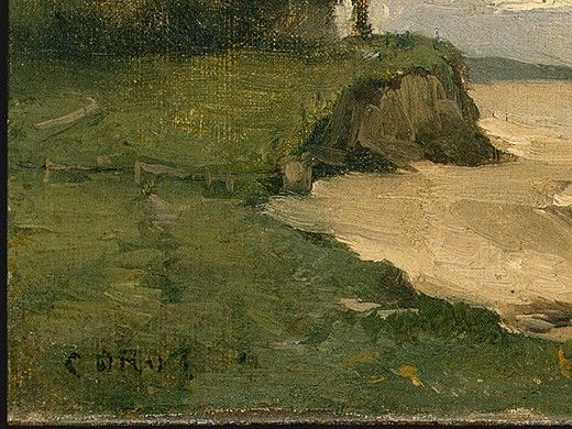 Corot Beach near Etretat, 1872, Detalj 1, NG Washington. , --