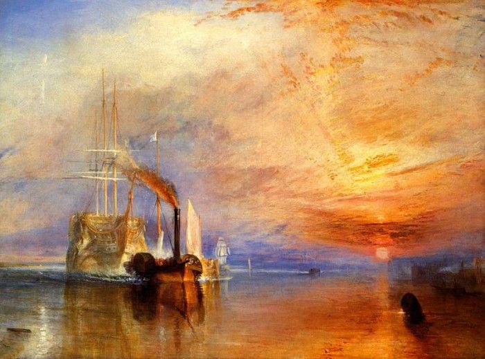 Turner Joseph Mallord William The fighting -Temeraire- tugged to her last Berth to be broken up. ,   