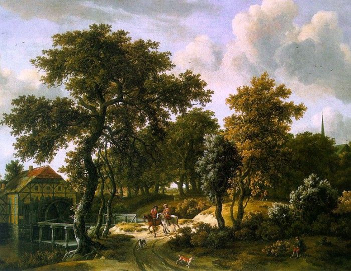 Hobbema Meyndert The Travelers. , Meindert