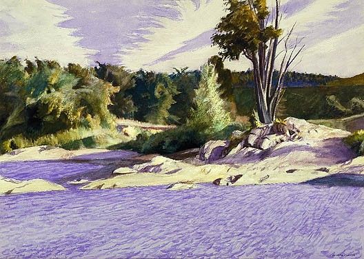 Hopper White River at Sharon, 1937. , 