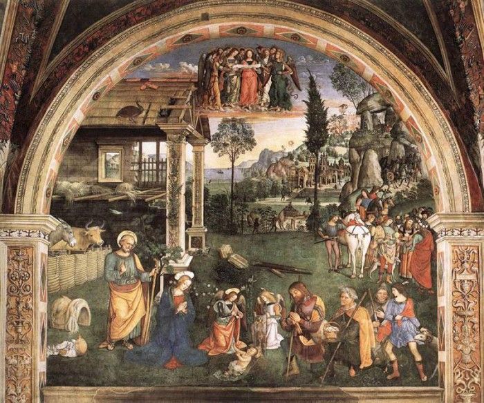 PINTURICCHIO Adoration Of The Child.    