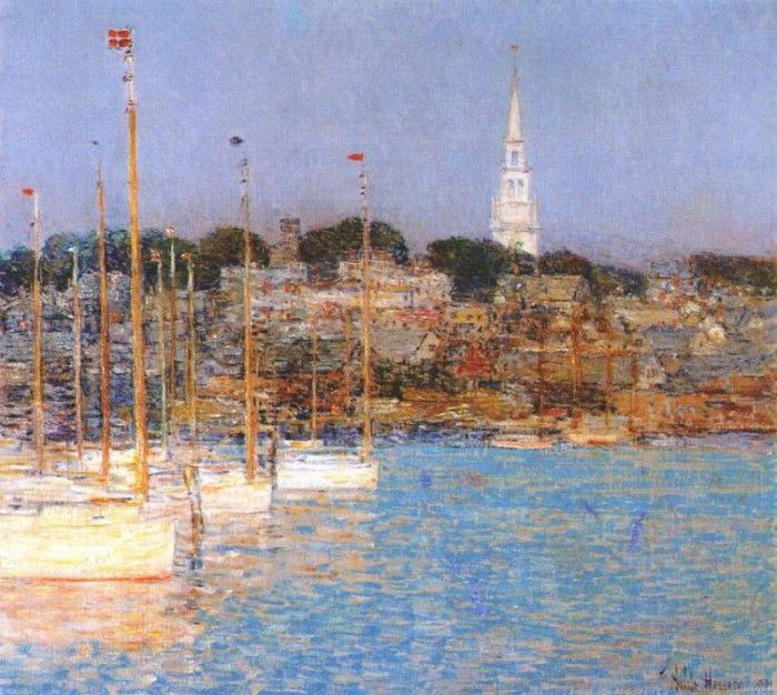 hassam cat boats, newport 1901. , 