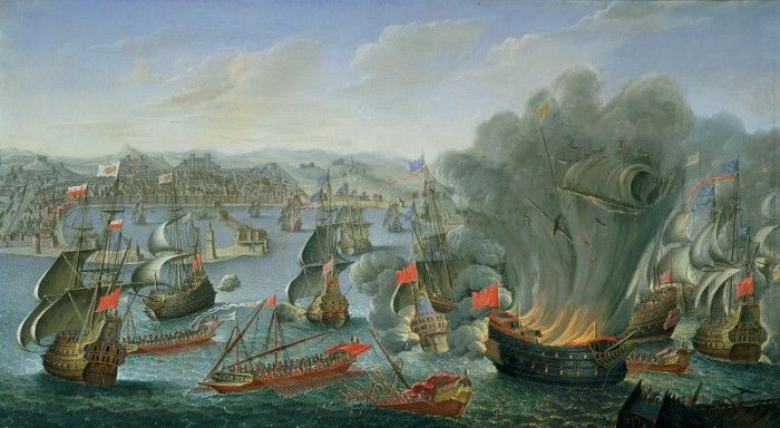 Naval Battle with the Spanish Fleet. , 