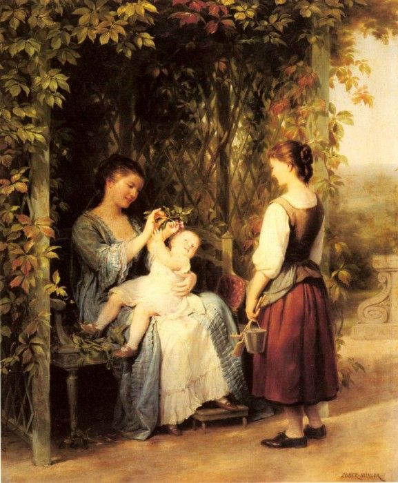 Zuber Buhler Fritz Tickling The Baby. ,  Buhler