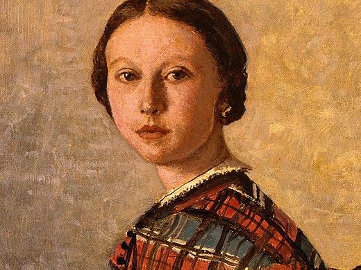 Corot Portrait of a Young Girl, 1859, Detalj 1, NG Washingto. , --