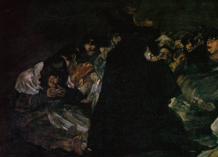 Goya The Great He-Goat or Witches Sabbath, ca 1821-23, Det(1.   ,  