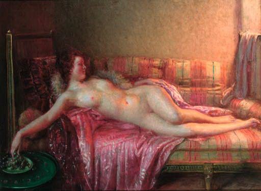 A Reclining Female Nude. Enjolras, Delphin