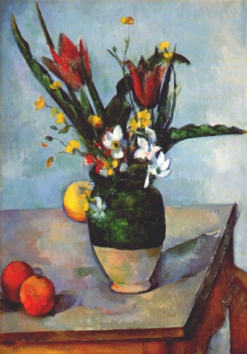 cezanne the vase of tulips 1890-2. , 