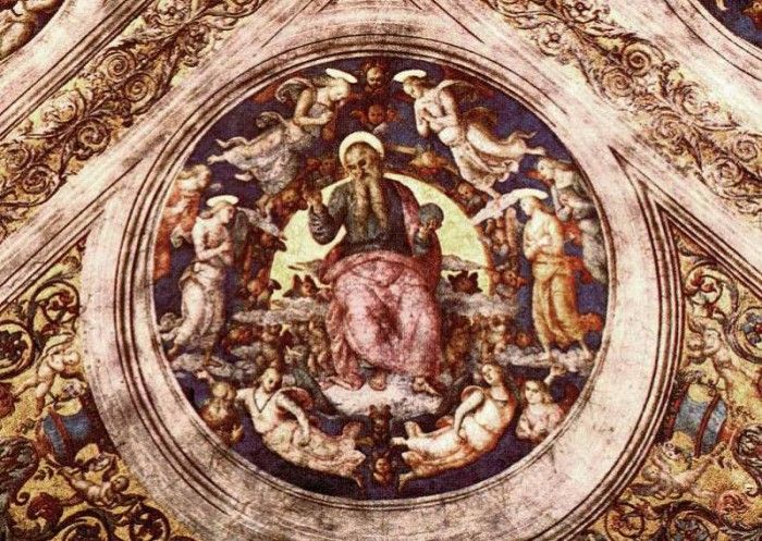 Perugino Pietro God the Creator and Angels 1507 8. , 