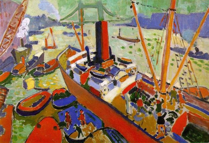 Derain The Pool of London, 1906, oil on canvas. ,  