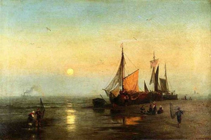 Herzog Herman Moonlit Fishing Scene. , 