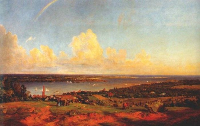 cropsey the narrows from staten island 1866-8. Cropsey, Jasper Francis