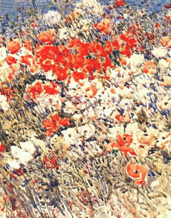 hassam the island garden 1892. , 