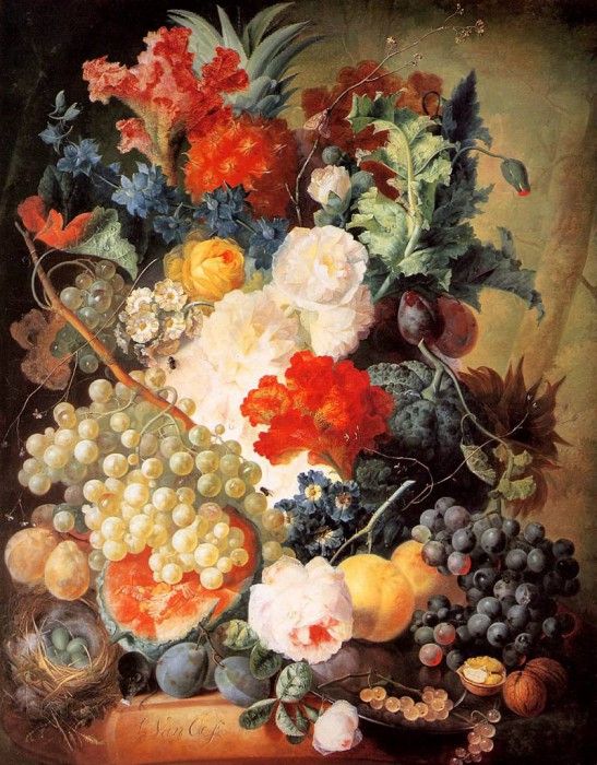 Os van Jan Flower still life Sun. , 