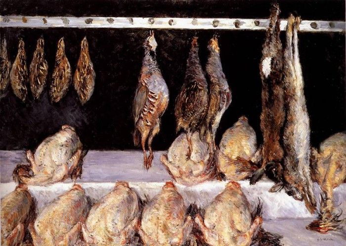 Caillebotte Gustave Display Of Chickens And Game Birds. , 