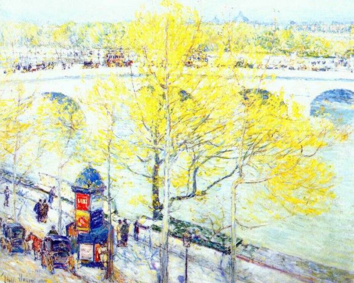 hassam pont royal, paris 1897. , 