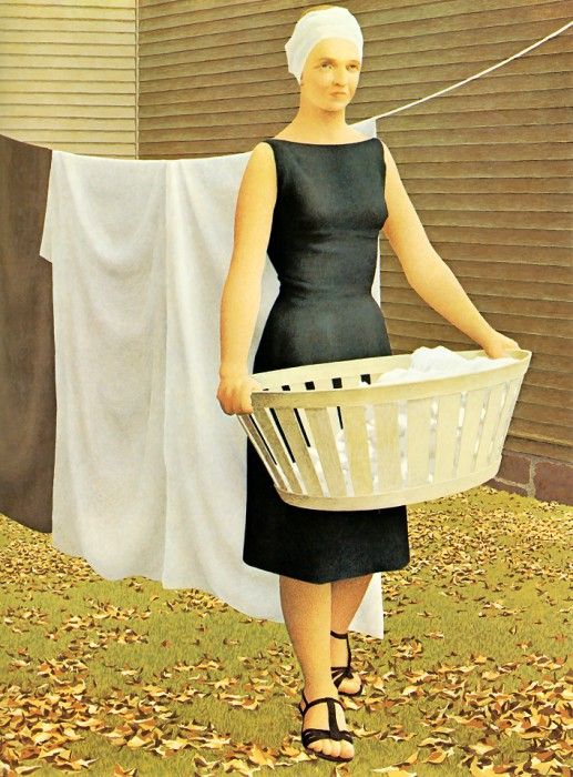 Colville, Alex - Woman at Clothesline (end. , 