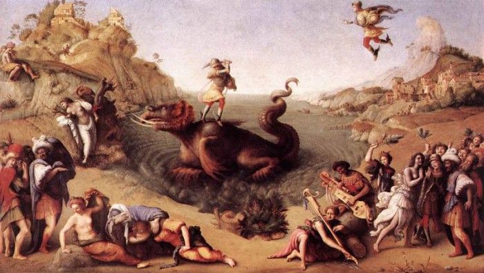 Piero di Cosimo Perseus Frees Andromeda c1515. ,  