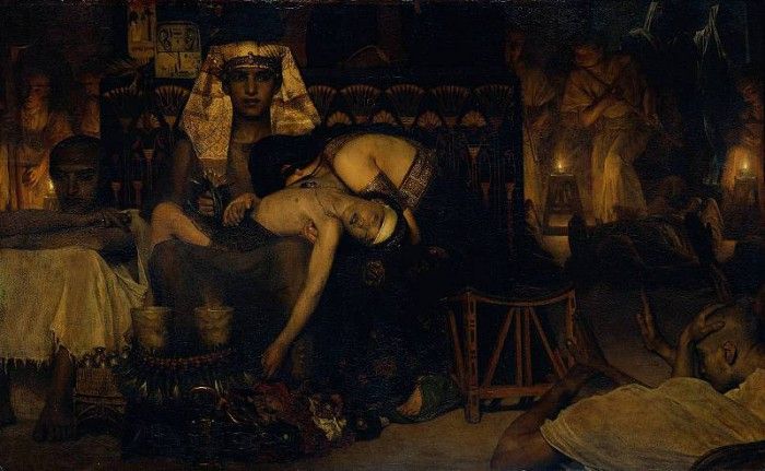 Alma Tadema Death of the Pharaoh-s Firstborn Son. - 