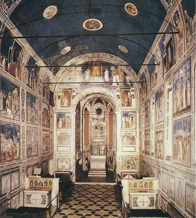 Giotto   Scrovegni   Description of the frescoes view from the entrance.   