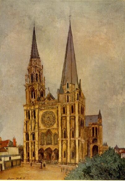 1913 Chartres Cathedral. , 