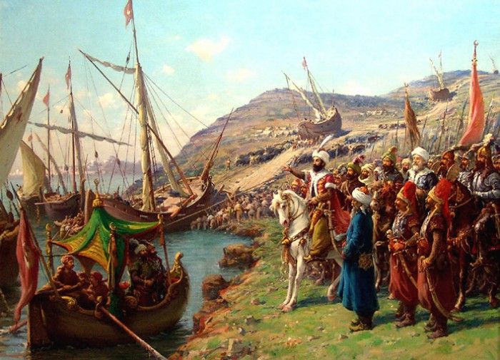 Mehmed II at the siege of Constantinople. Zonaro, 