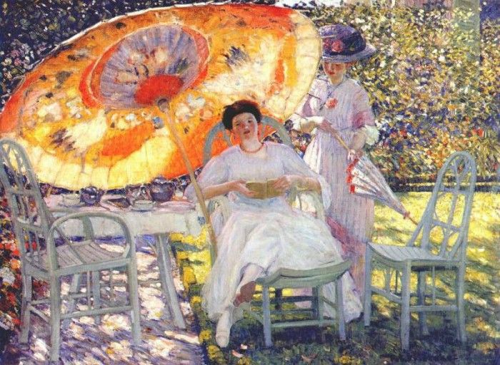 frieseke the garden parasol c1910. Frieseke,  