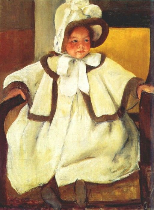 cassatt ellen mary cassatt in a white coat c1896.  